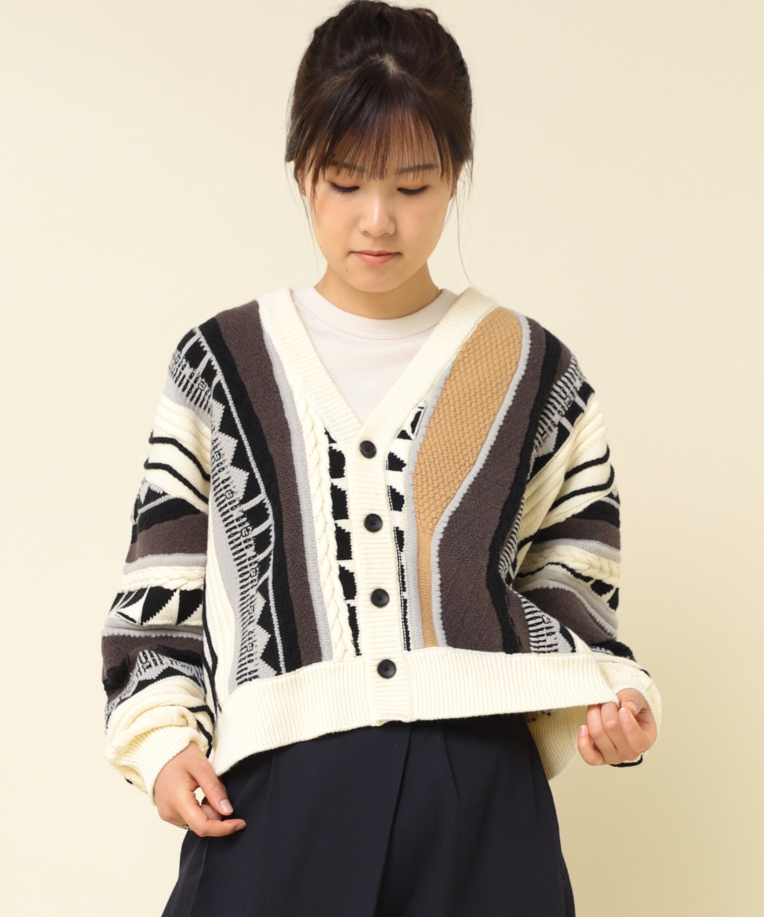 K2695 3Dニットカーディガン(M オフ): トップス - RNA ONLINE STORE