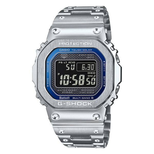 G-SHOCK フルメタル GMW-B5000D-2JF 電波ソーラー メンズ(シルバー): G