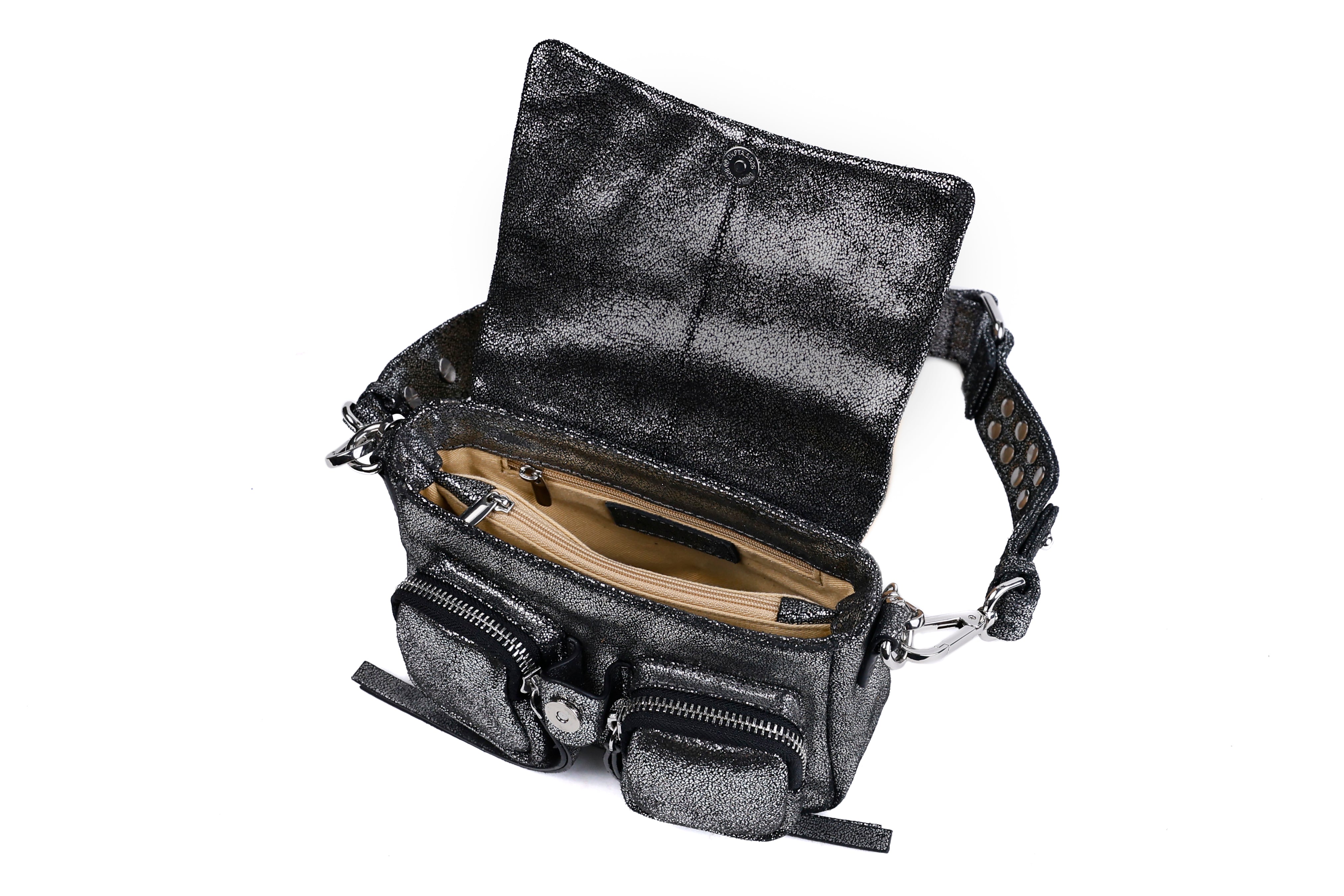 MAXKE SAND ANTHRACITE | Women's Leather Bags| NEUVILLE