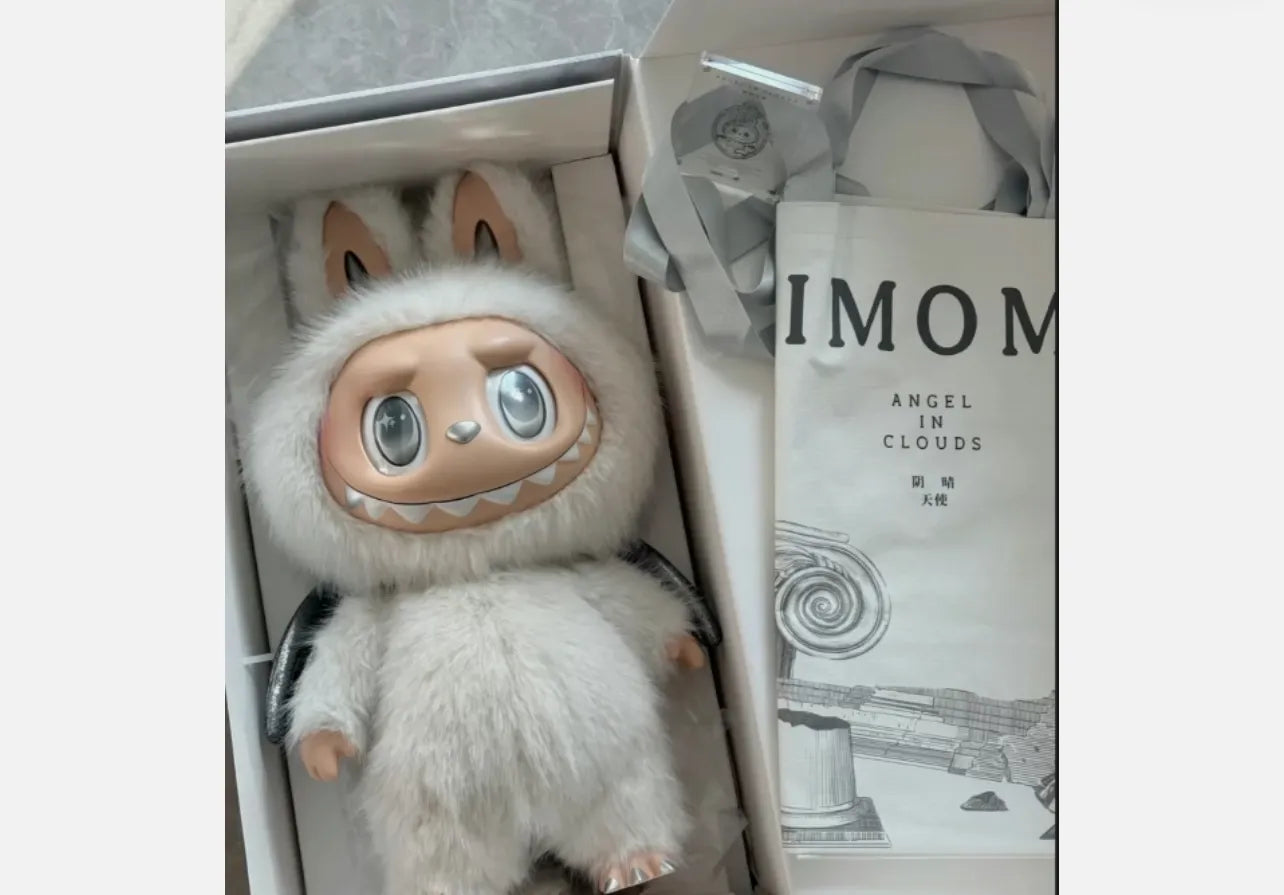 Pop Mart The Monsters Zimomo Labubu Angel in Clouds-Vinyl Plush