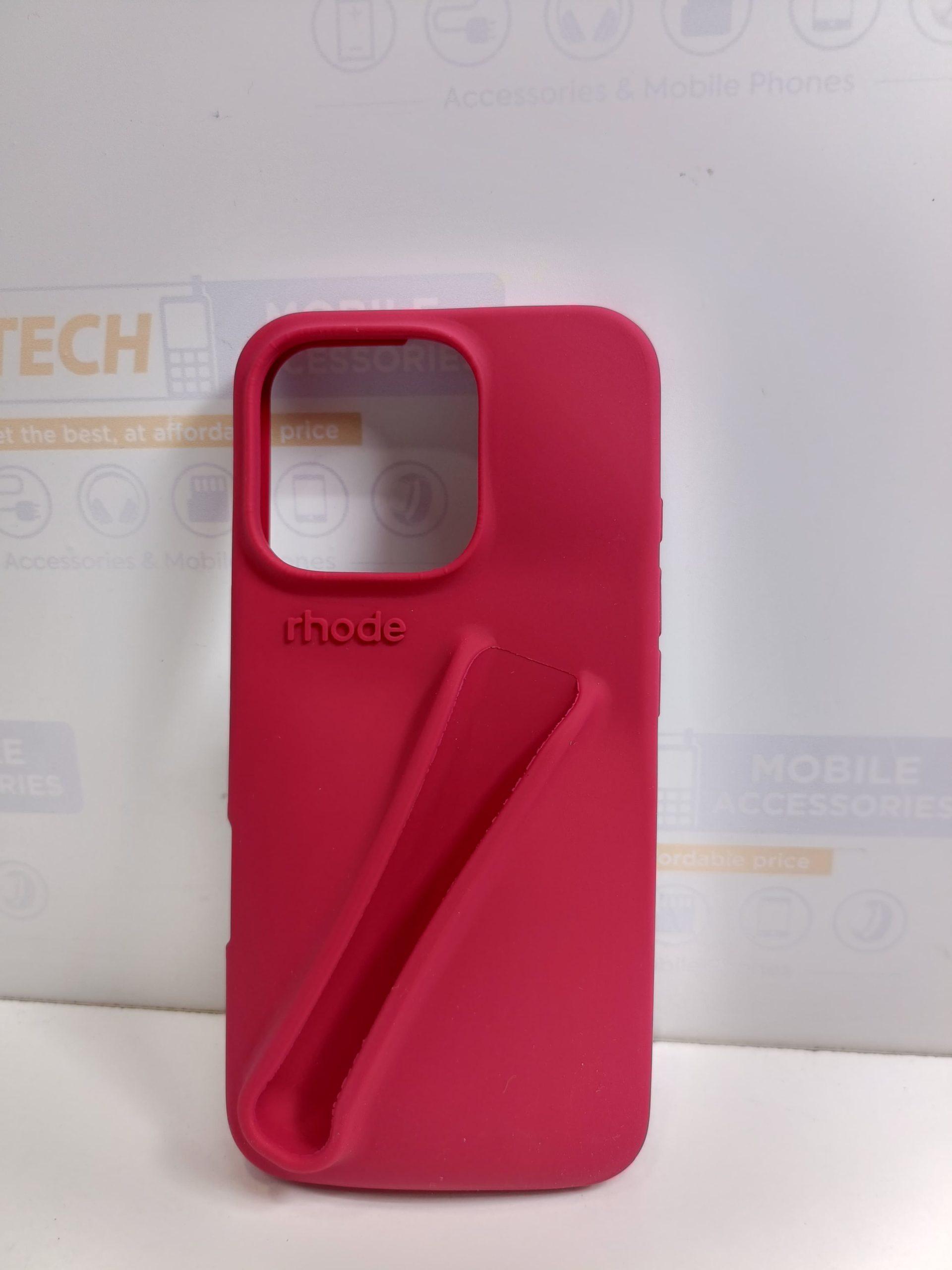 iPhone 14/15 Pro max Rhode Silicone Cover With Lip Oil - Red