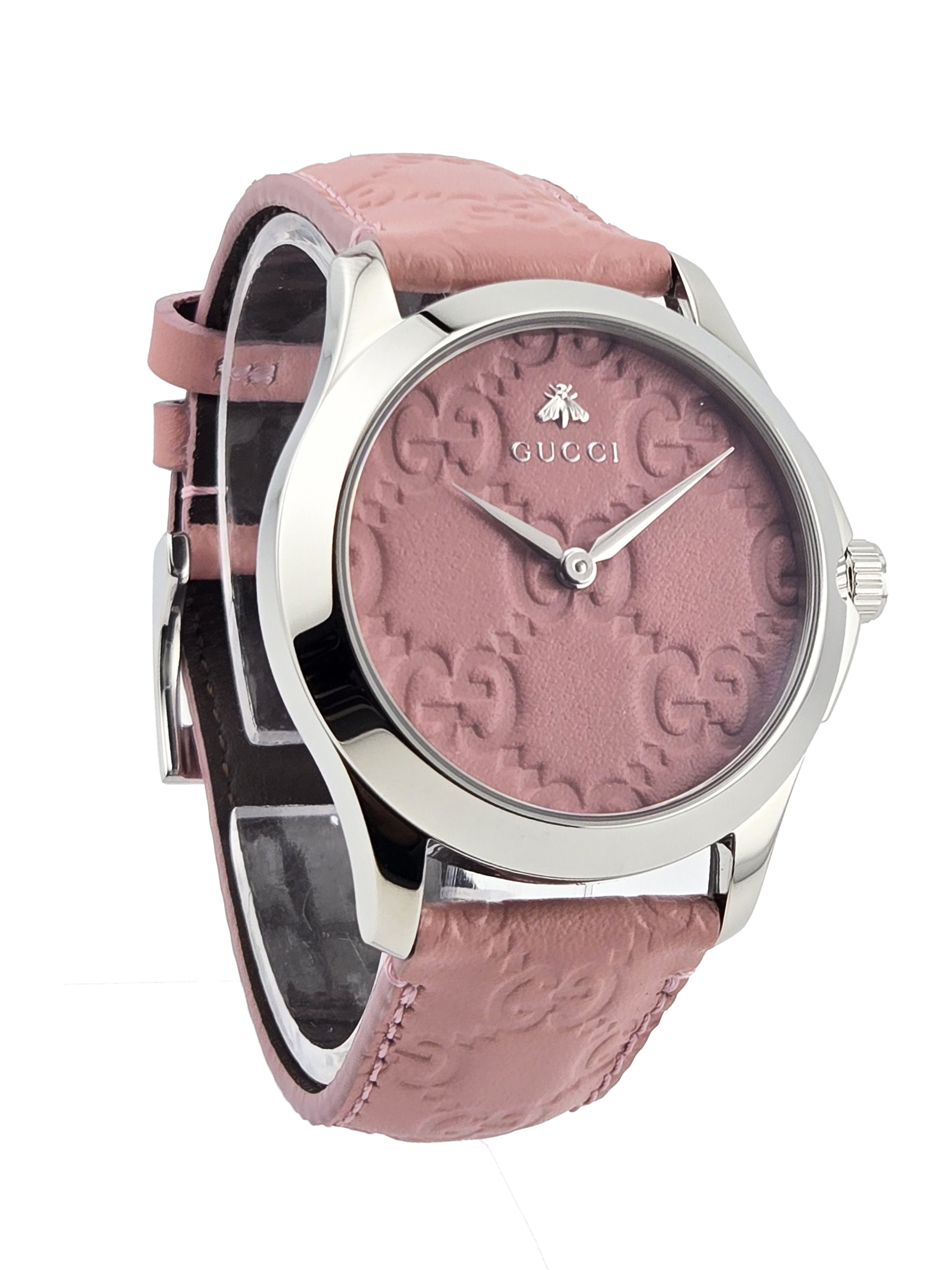 Gucci G-Timeless YA1264030 Women's Candy Pink Dial Watch – New