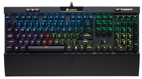 CORSAIR、Cherry MX Speed軸で8MBメモリ内蔵のゲーミングキーボード