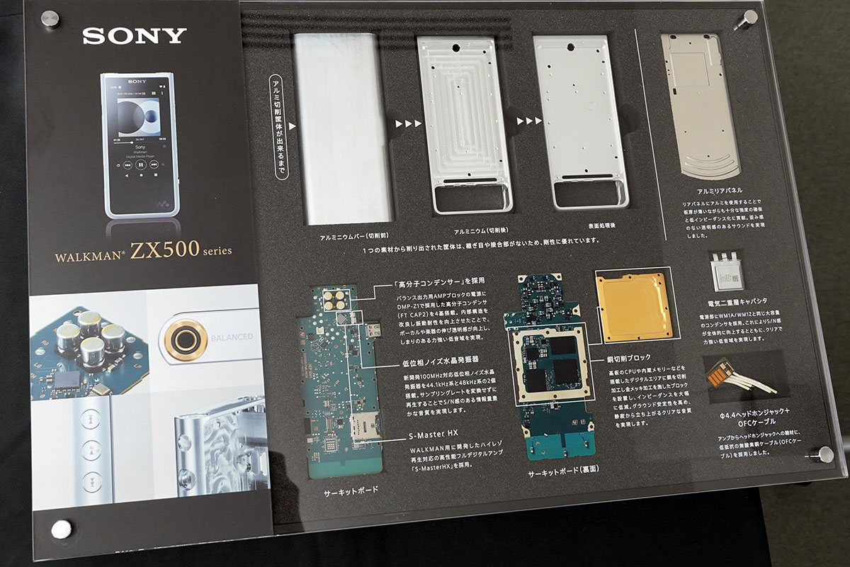写真で見るウォークマン「ZX500」 - ギュッと詰め込んだ高音質技術が