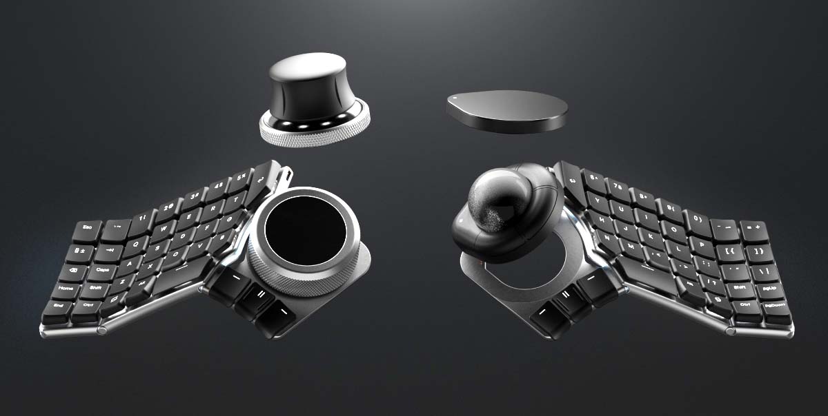 トラックボールも装着可能！ カスタマイズできる左右分割キーボード