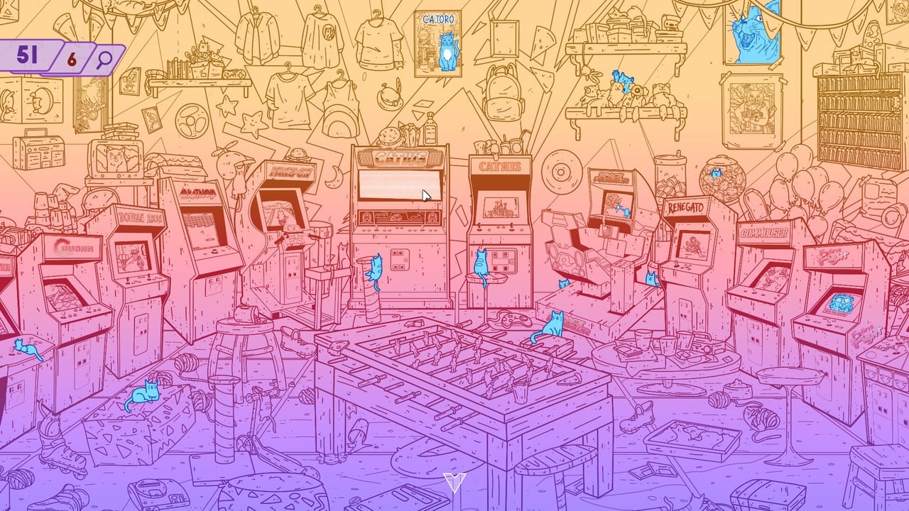 癒し系猫探しパズル『An Arcade Full of Cats』Steamで無料配信中