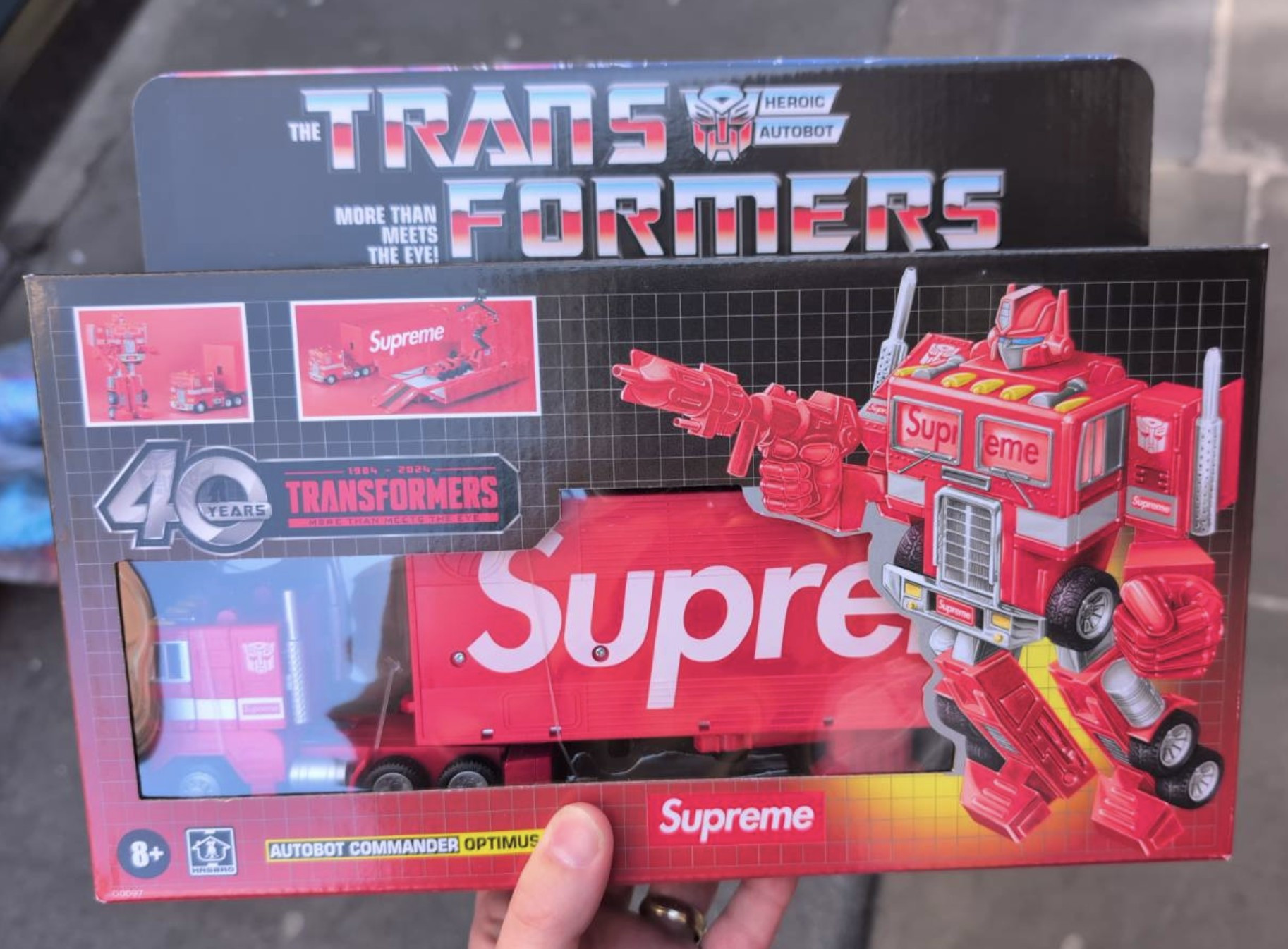 Supreme x Transformers Optimus Prime Collaboration In-Package