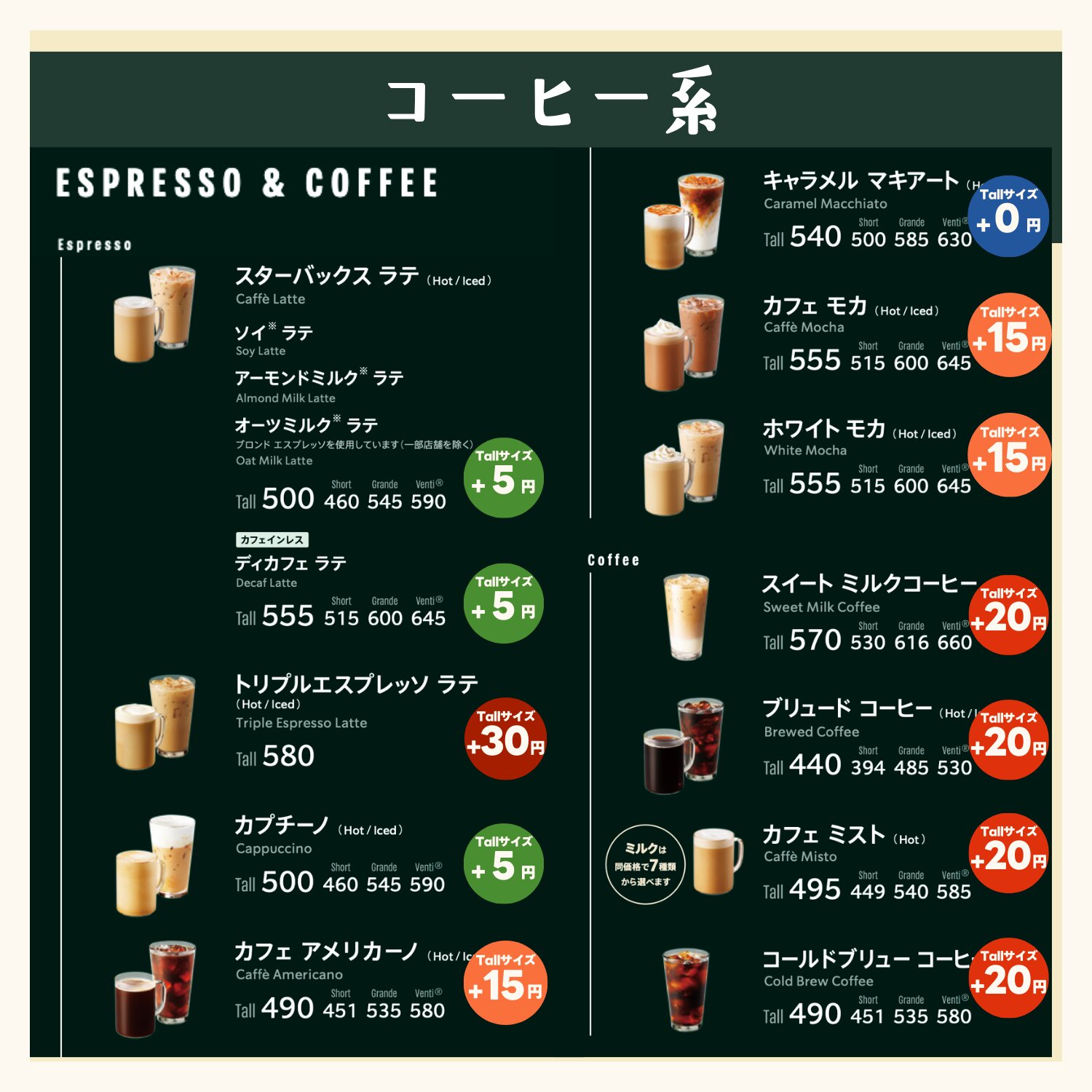 スタバニュース】値上げで何円上がった？コーヒー・ティー・フラペ別に