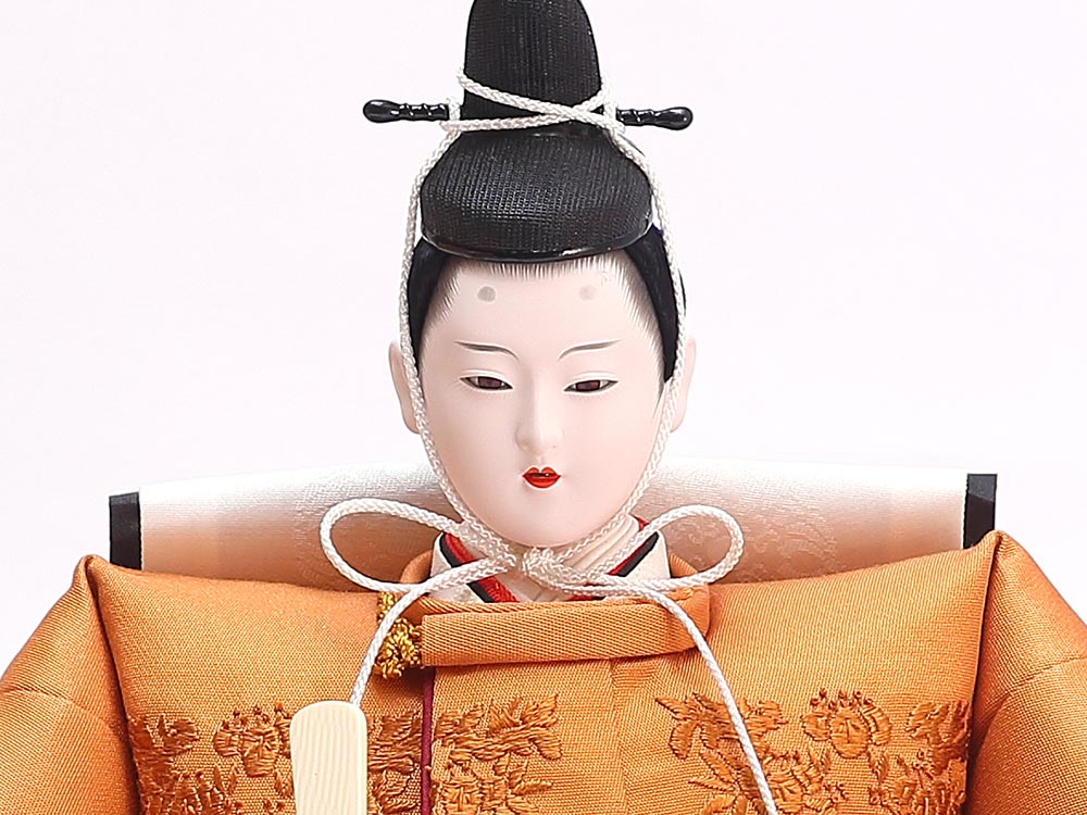 ひな人形】(平安光義) 070501 京七番親王 手刺繍黄呂染 七段飾り：節句