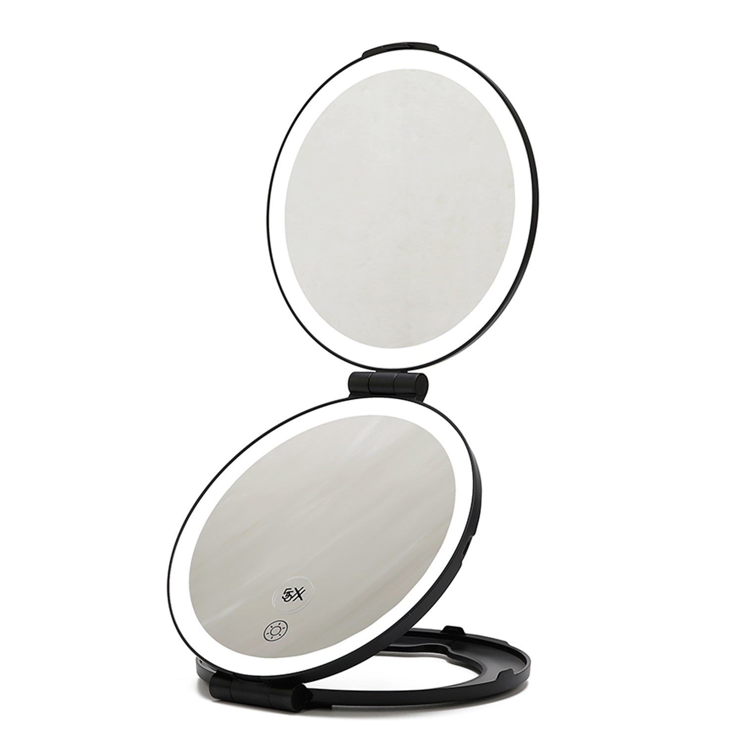 LED Travel Mirror with Magnification and USB charging port, Larger