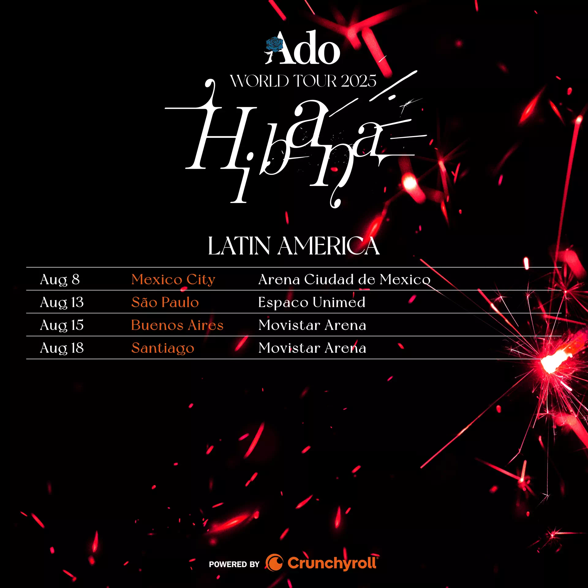 Ado to Kick Off “Hibana” World Tour, Anticipating 500,000