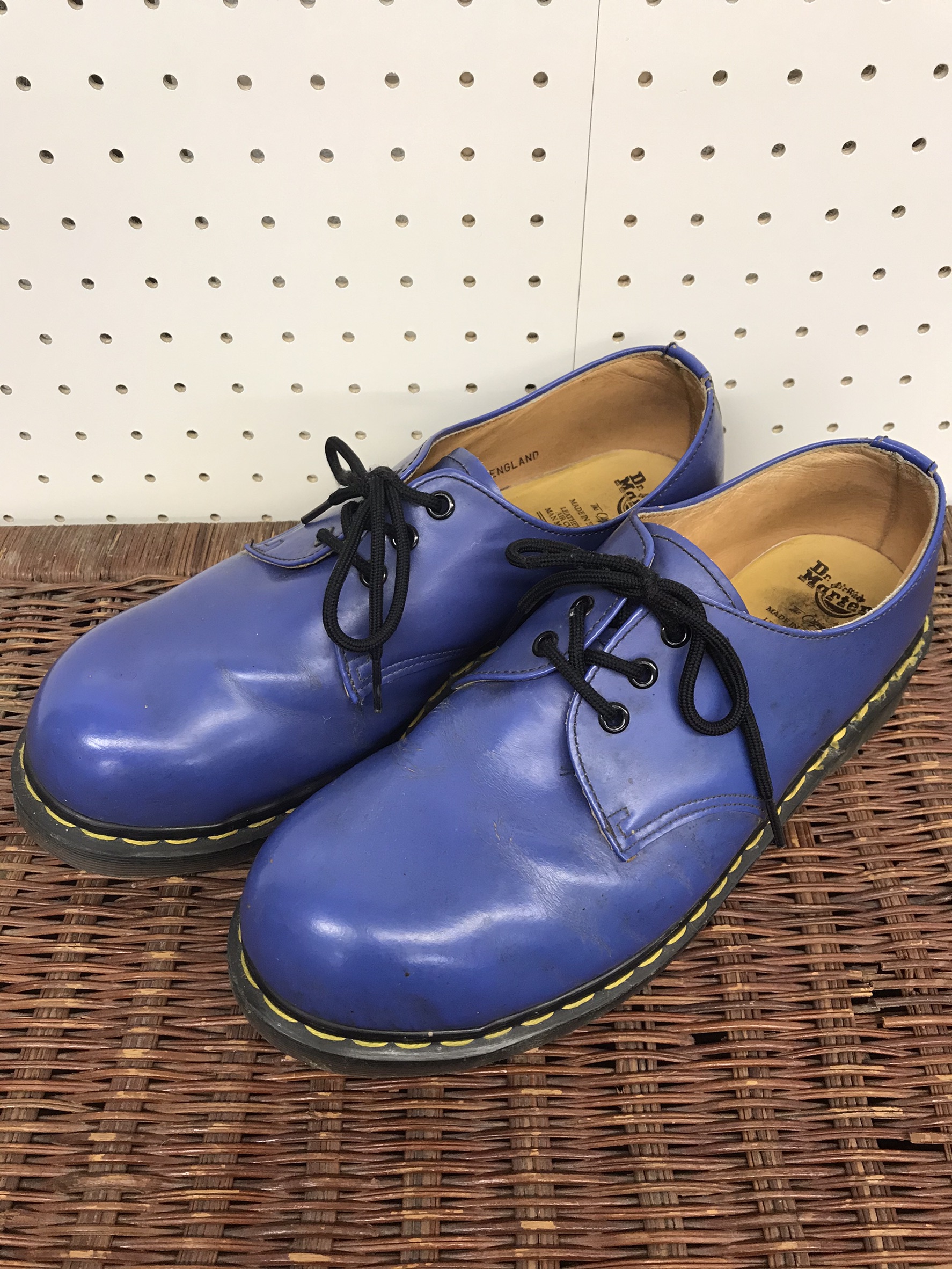 イングランド製 ドクターマーチン 3ホール スチールトゥ ブルー UK9