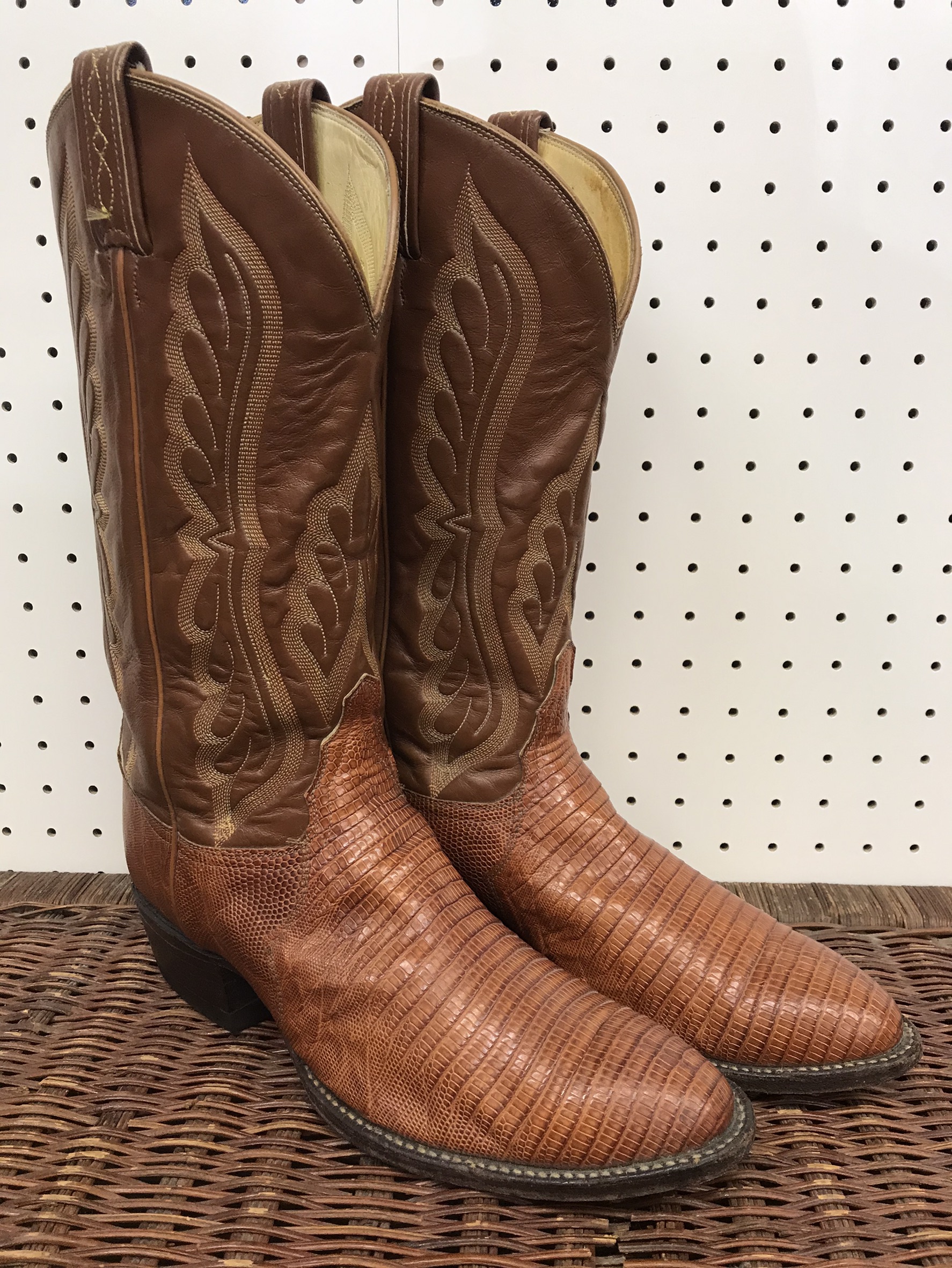 ビンテージ トニーラマ トカゲ革 リザード ウエスタンブーツ US9