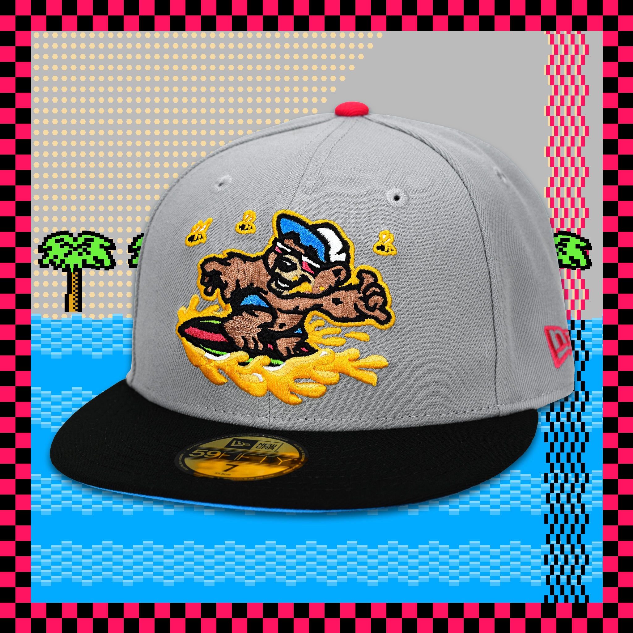 Honey Surfers - Grey & Black New Era 59Fifty – Noble North Co.