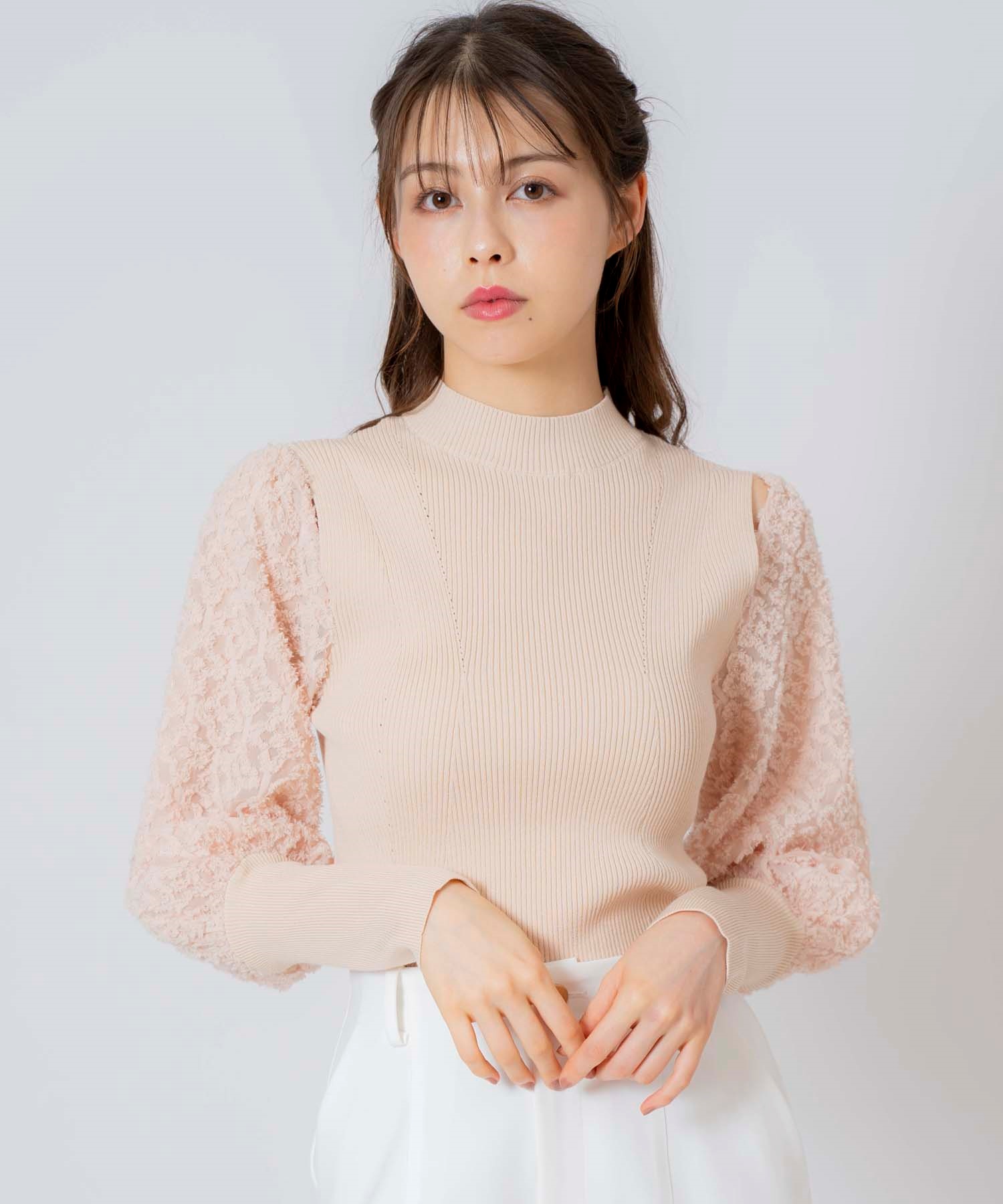 ジャガードスリーブドッキングニット | ニット | NOELA OFFICIAL WEB STORE