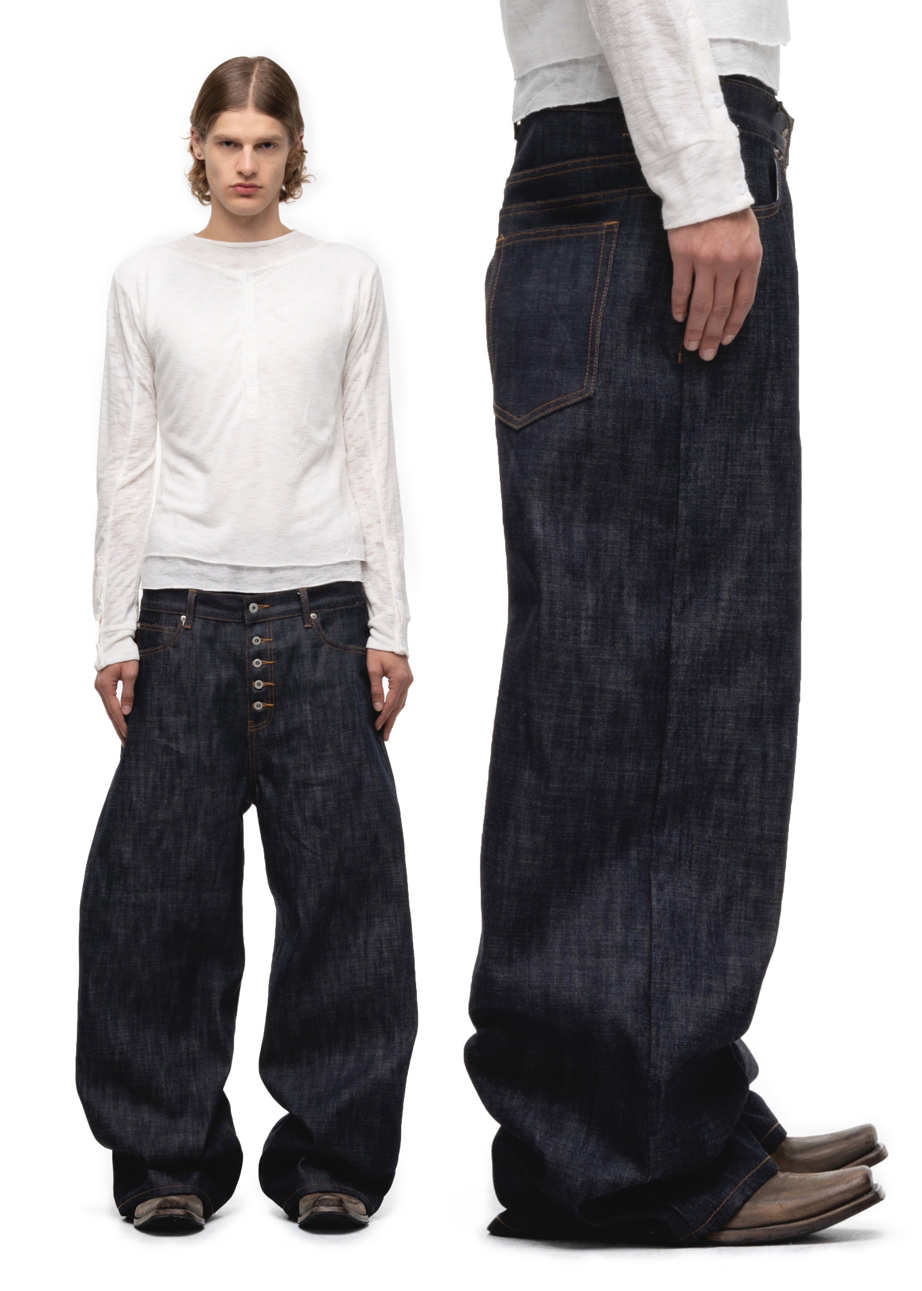 RAW DENIM JAPANESE LOOSE FIT BLUE – NO/FAITH STUDIOS