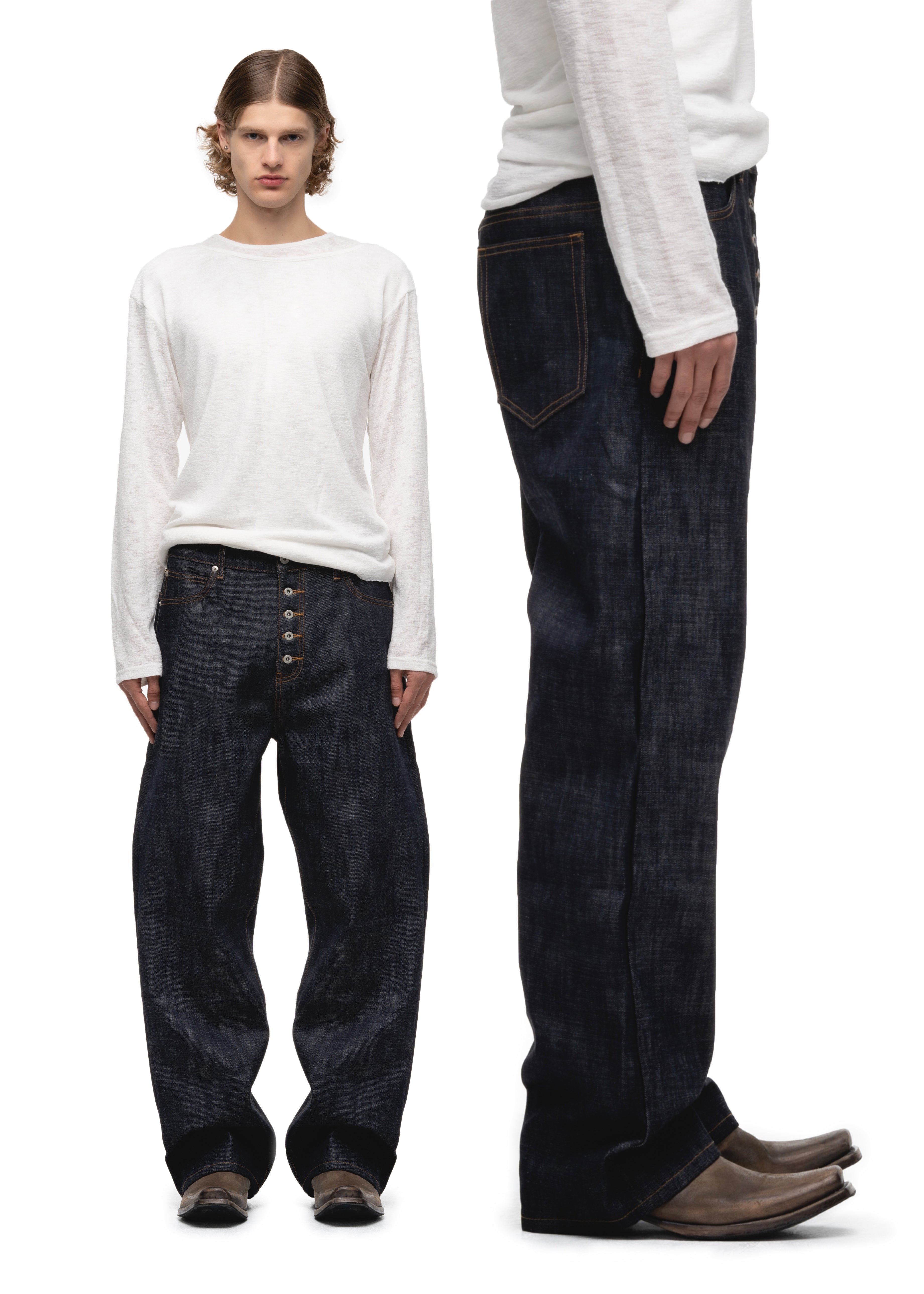 RAW DENIM JAPANESE REGULAR FIT BLUE – NO/FAITH STUDIOS