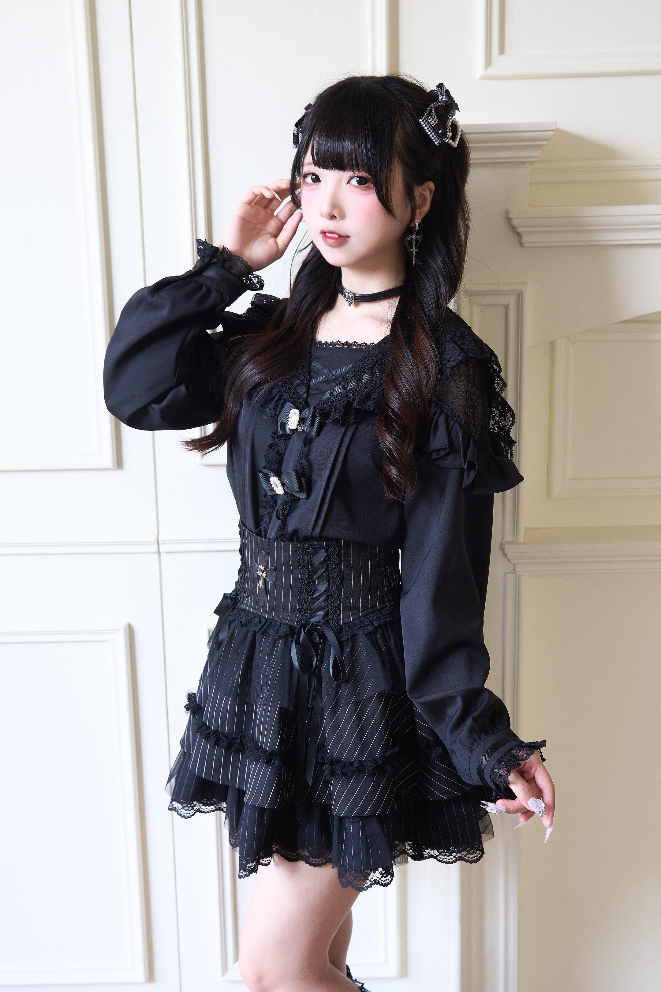 セーラーレースアップヨークブラウス – NoGenki