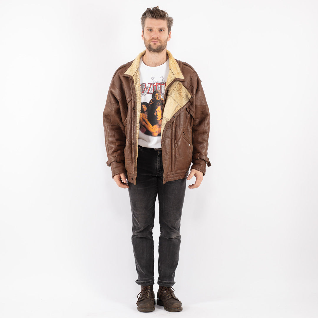 Online Vintage Store | Vintage 70's Men Sheepskin Jacket in Brown