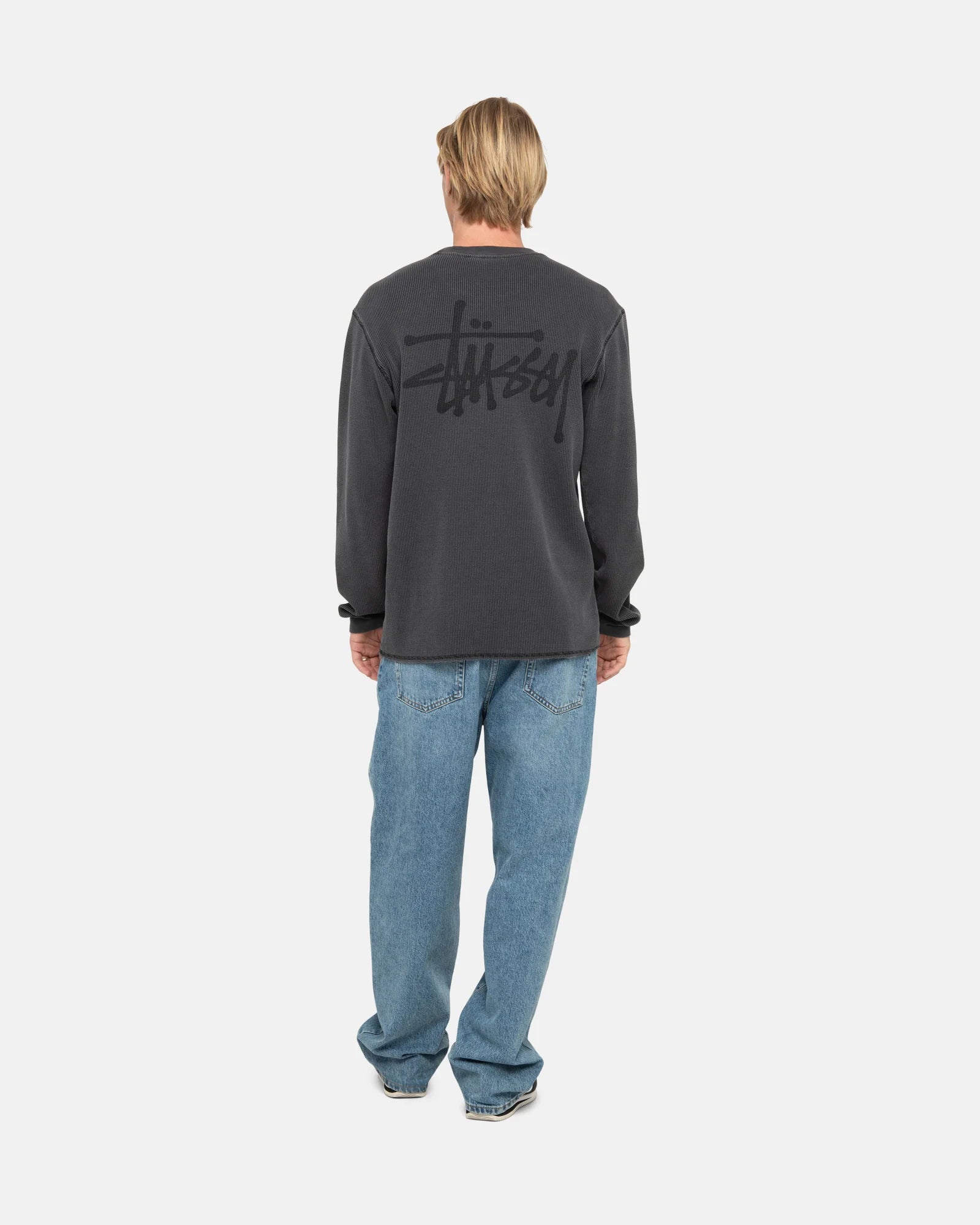 Stussy Basic Stock Long Sleeved Thermal, washed black – Norwood