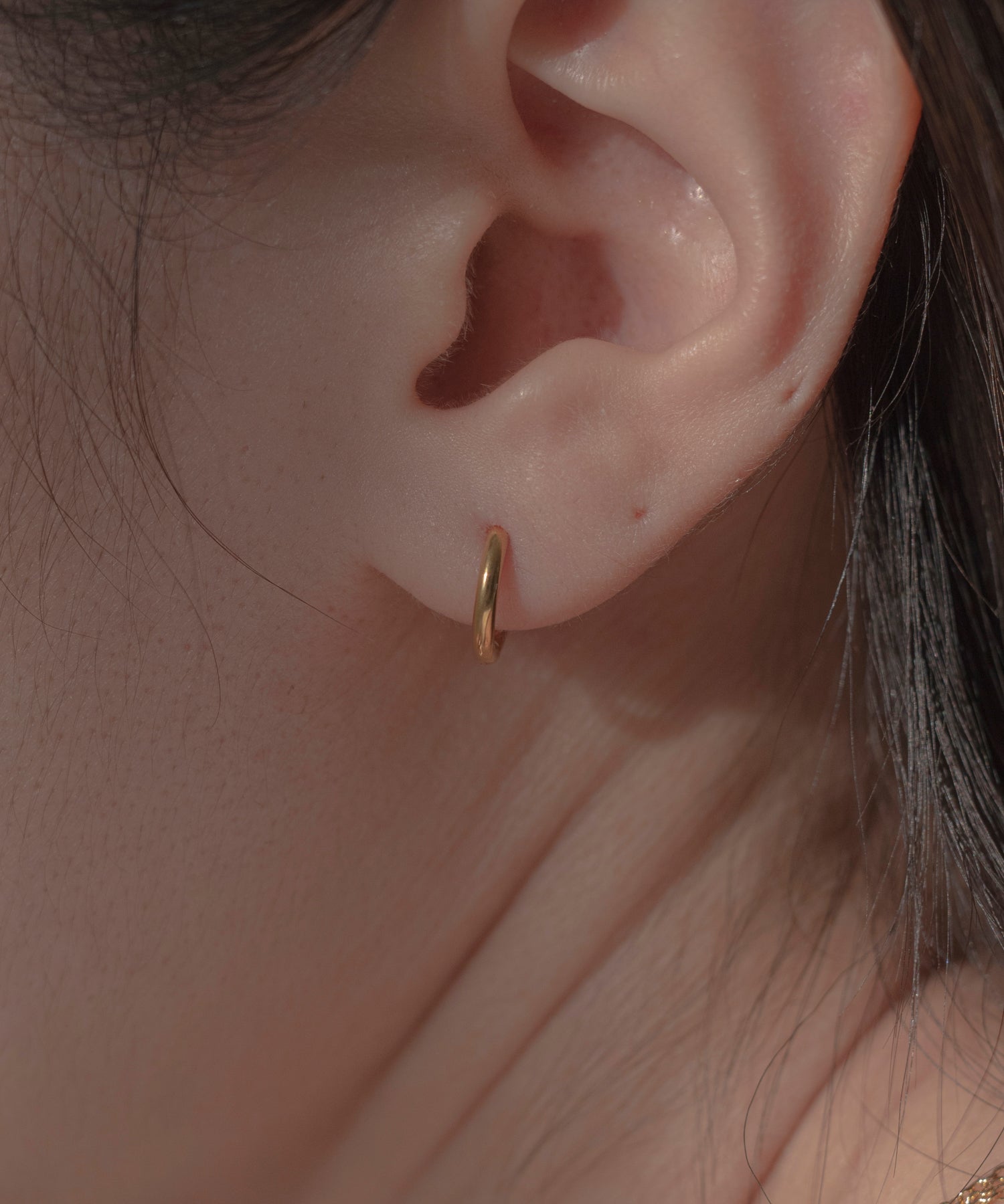 Hinged Thin Hoop Pierce [Stainless] | Affordable earrings mail