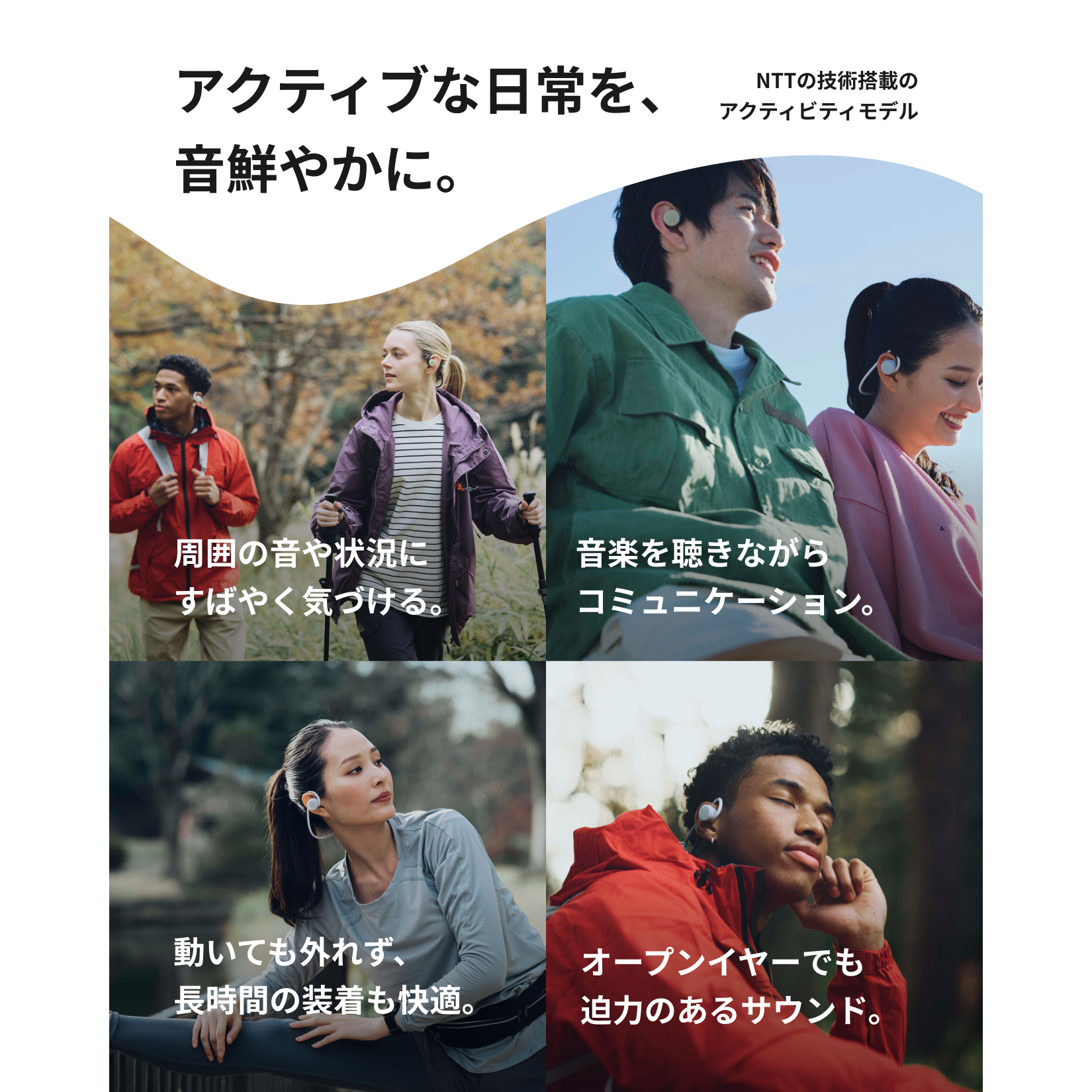 nwm GO オープンイヤー型 ネックバンドワイヤレス 耳スピーカー