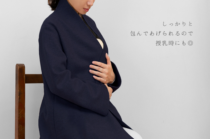 ラップ・コーディガン」 (圧縮ウール/レディース) 【ショート丈/ロング