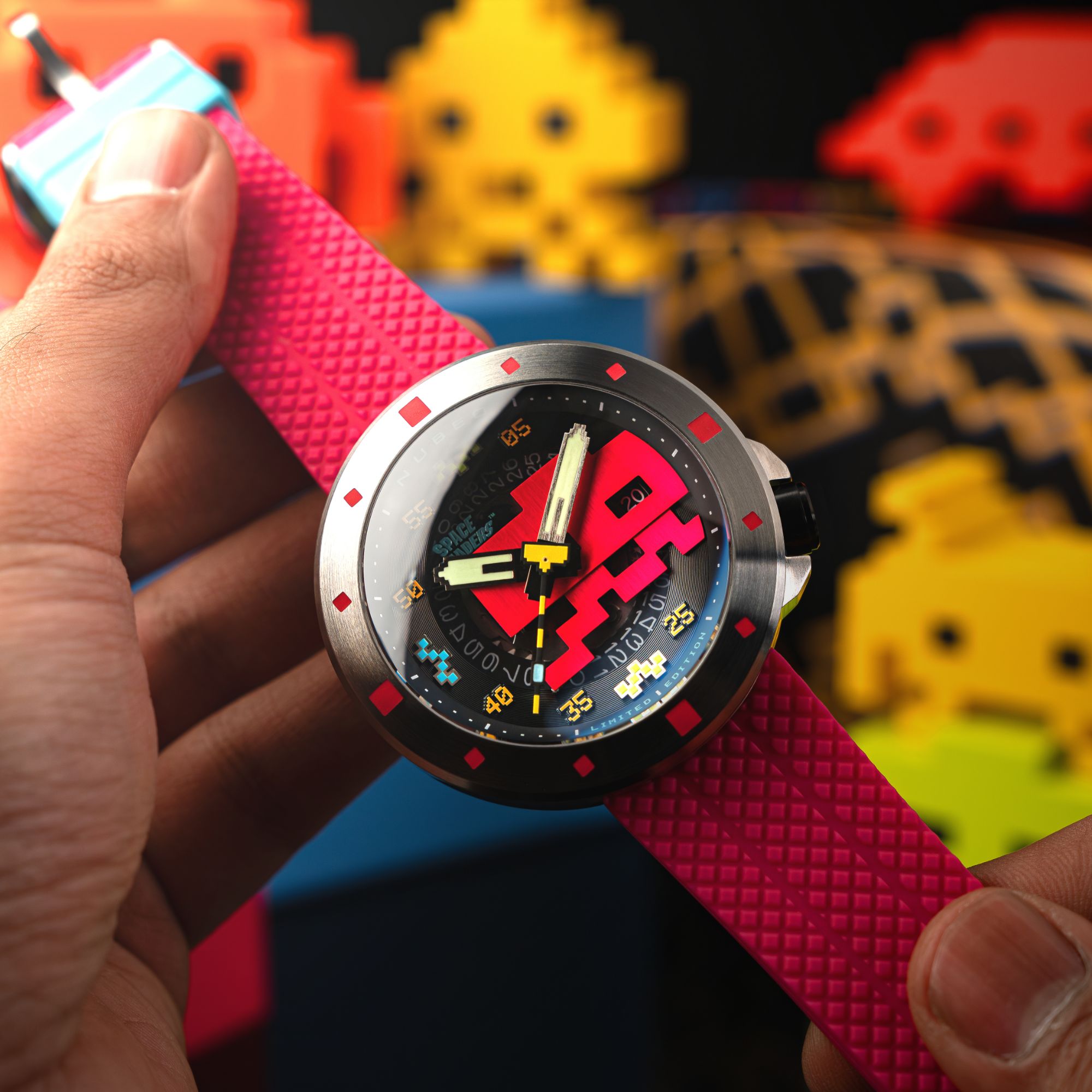 Plasma Pink | Cassini Automatic Space Invaders Limited Edition