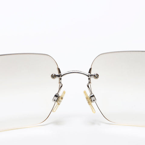 シャネル CHANEL ココマーク クリア ラインストーン リムレス