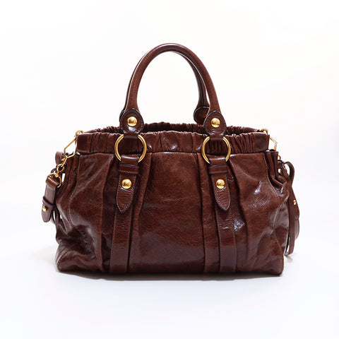 ミュウ ミュウ Miu Miu 2way ハンドバッグ ブラウン WS7038 – NUIR VINTAGE