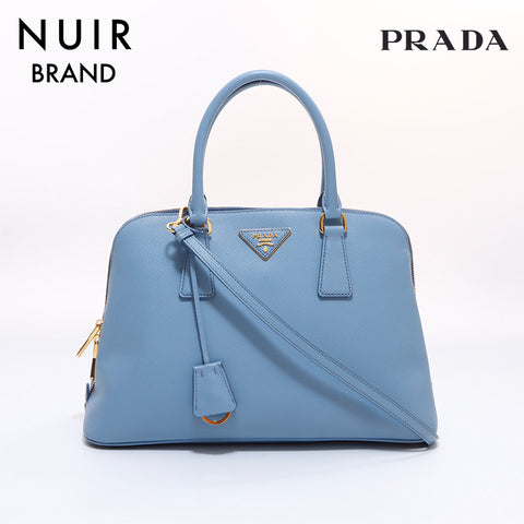 プラダ PRADA サフィアーノ 2way ハンドバッグ ブルー WS7145 – NUIR