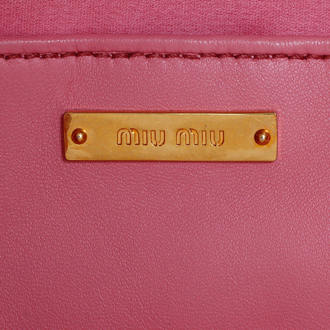 ミュウ ミュウ Miu Miu 2way マトラッセ ショルダーバッグ ピンク