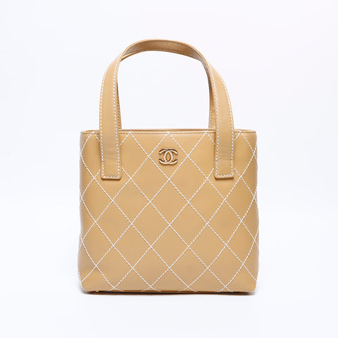 シャネル CHANEL 7番台 ココマーク ワイルドステッチ トートバッグ