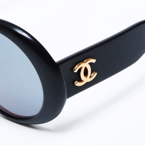 シャネル CHANEL ラウンド 丸形 ココマーク サングラス ブラック