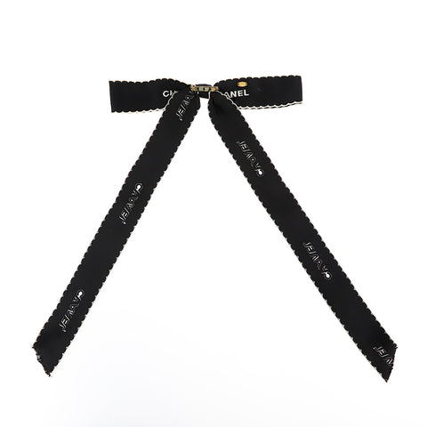 シャネル CHANEL リボン ロゴ ブローチ ブラック eit0050P9928 – NUIR