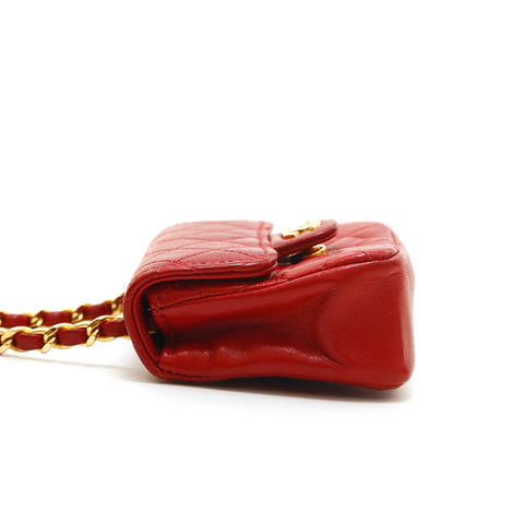 シャネル CHANEL ミニミニマトラッセ ラムスキン チェーンベルト