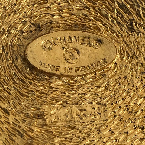 シャネル CHANEL カンボン ロゴ ブローチ ゴールド C2371 – NUIR VINTAGE
