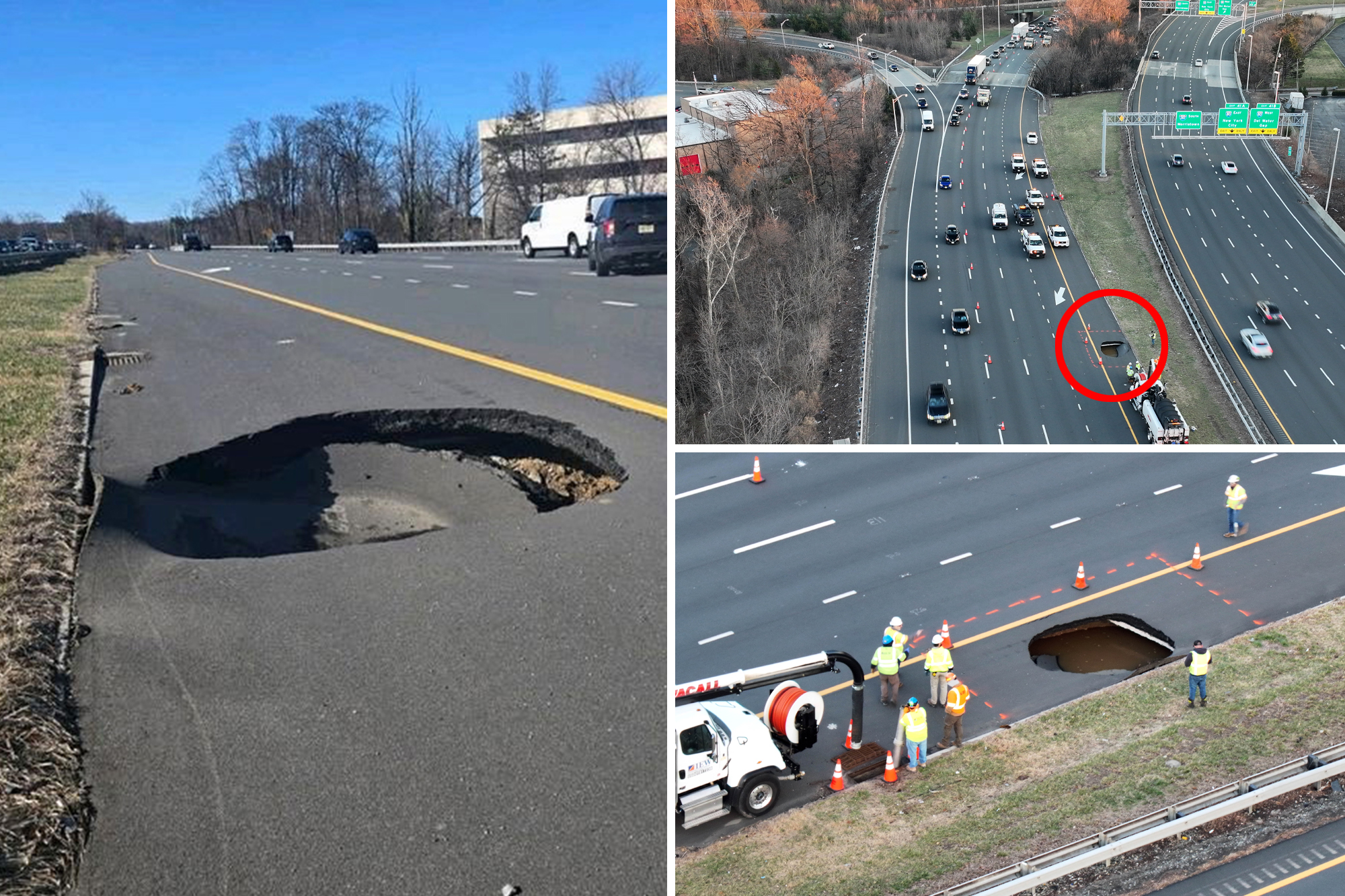 Sinkhole forms on 2nd NJ highway as commuting turmoil drags on