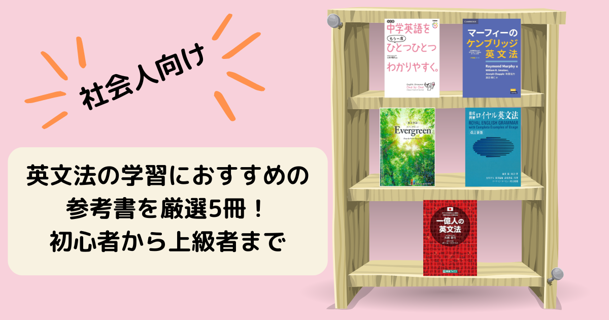 社会人向け】英文法の学習におすすめの参考書を厳選5冊！初心者から