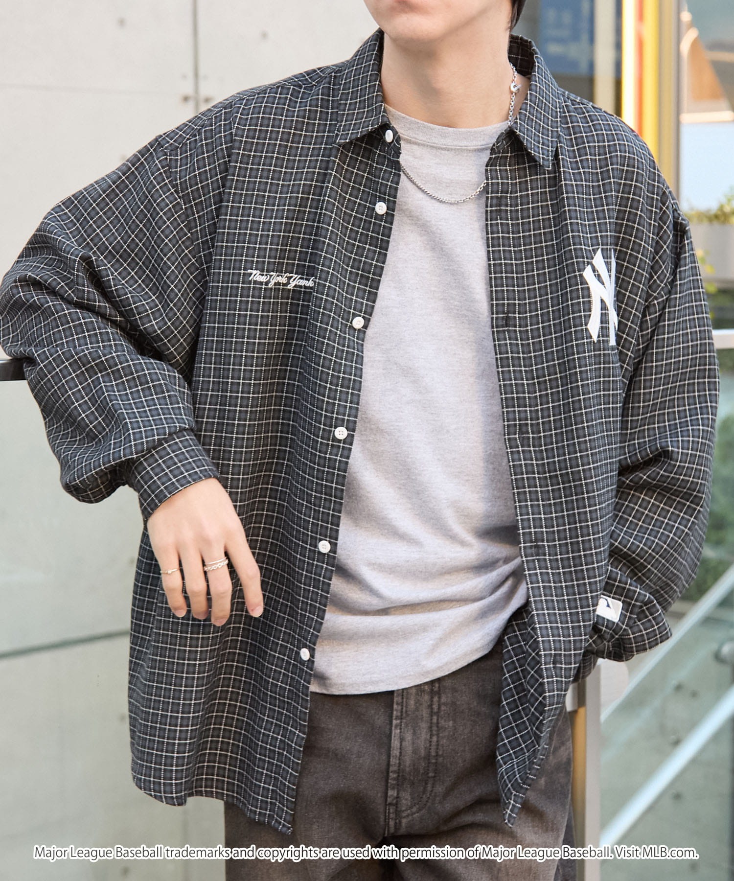 MLB/メジャーリーグベースボール 別注 ロゴ刺繍 オーバーサイズ