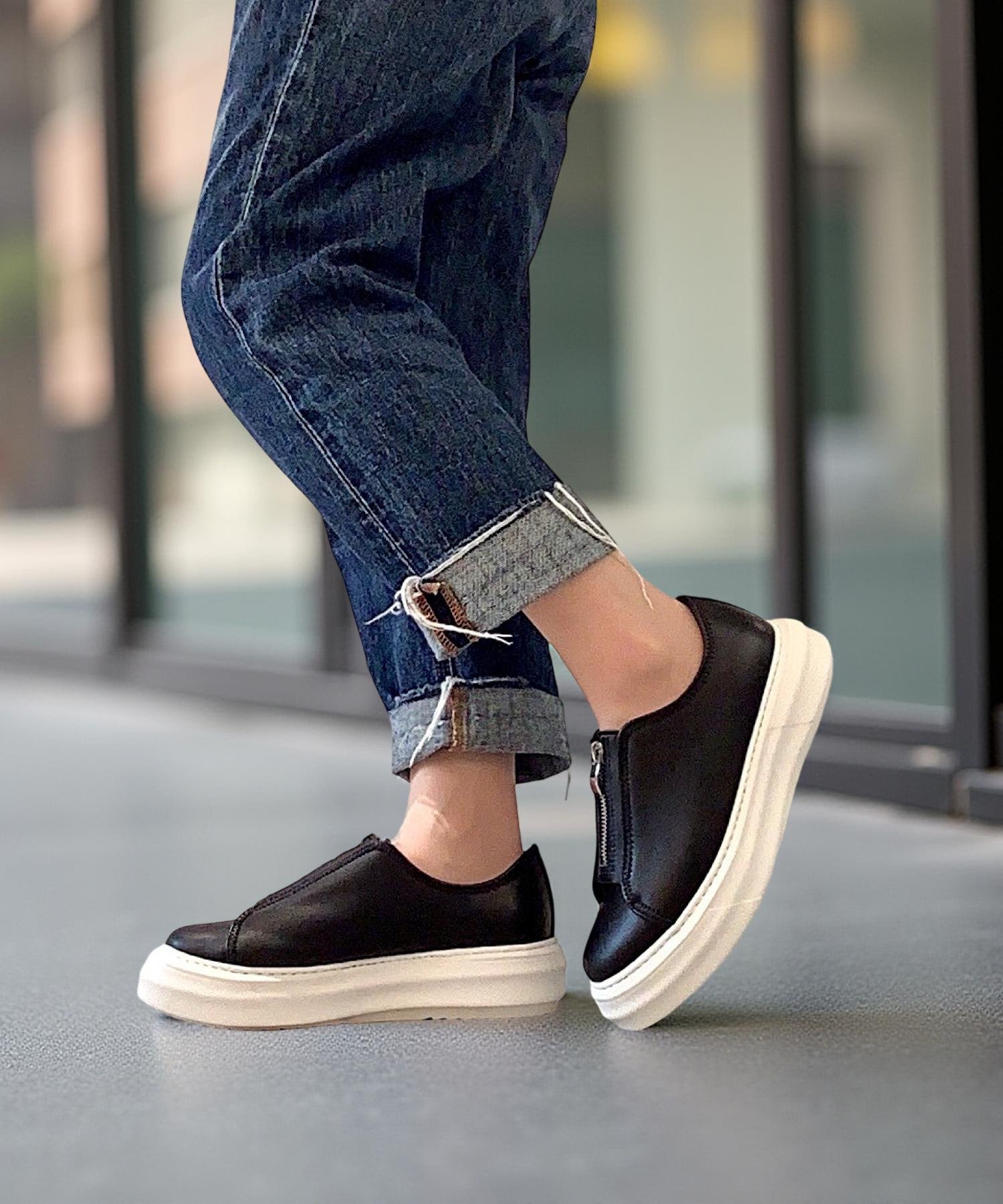 本革/軽量/210g/カップインソール】センタージップスリッポン ALL