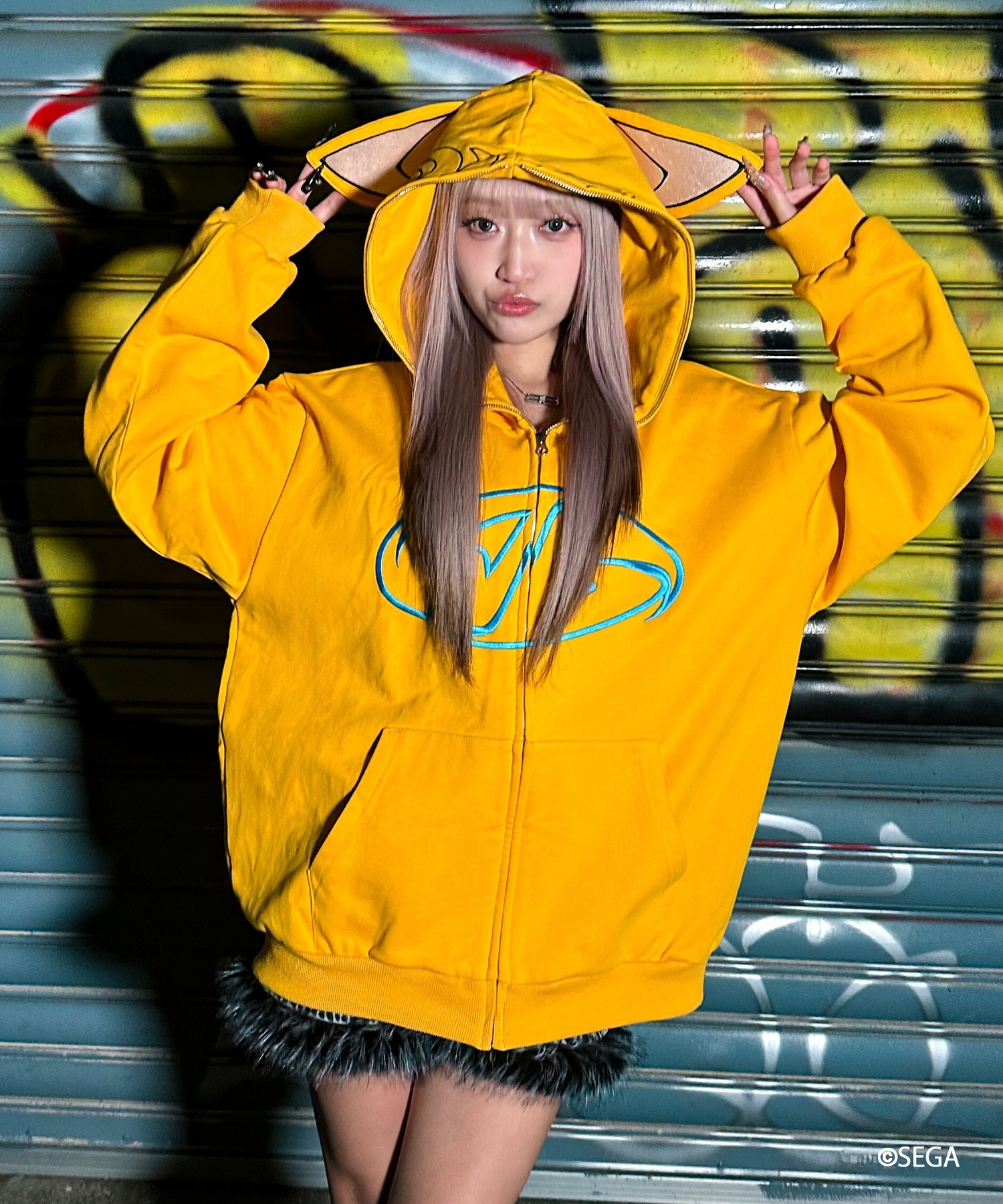 A'GEM/9 × .kom 『A'gem/エージェム』TAILS ZIP UP HOODIE/テイルズ