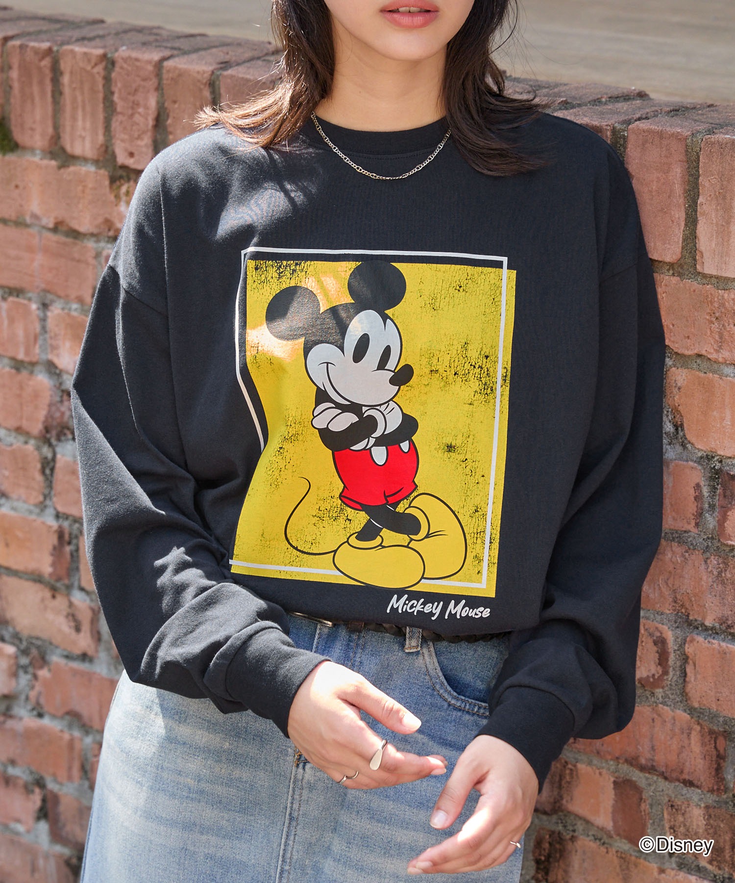 Disney】別注 / ミッキーマウス / オールドグラフィックプリントT