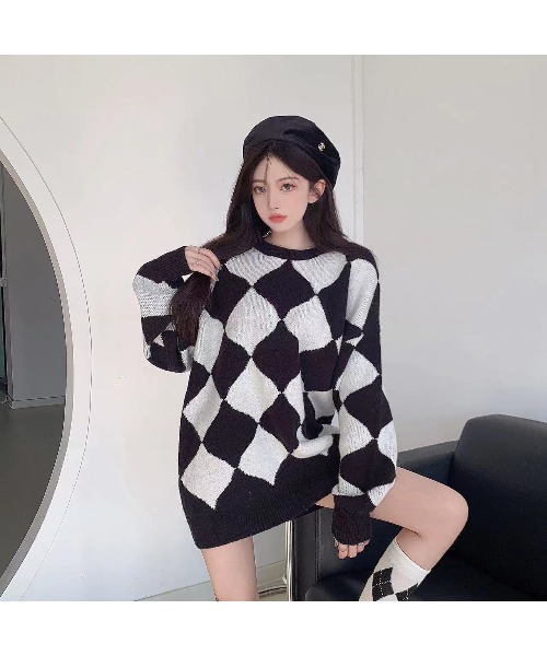 A'GEM/9 × .kom『.kom/ドットケーオーエム』Argyle Wide-Silhouette