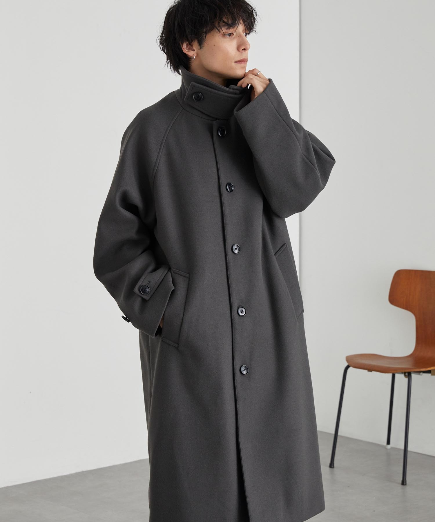 【お買得・中古品】 撥水プルーフメルトン　ビッグカラーコート 中古・古着通販】MADISON BLUE (マディソンブルー) メルトンビッグP