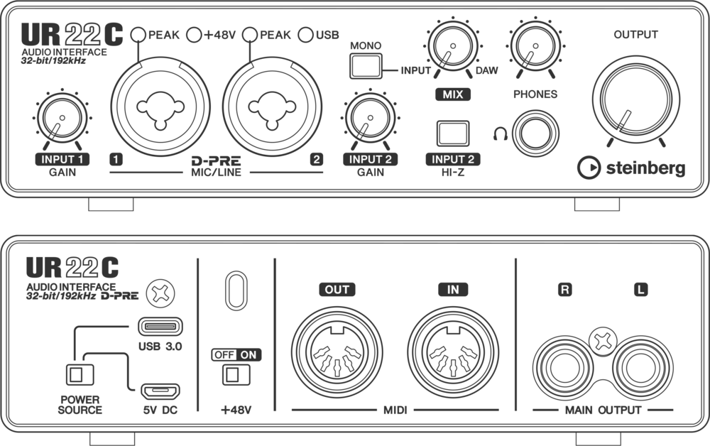 UR22C - 完璧なポータブル I/O | Steinberg