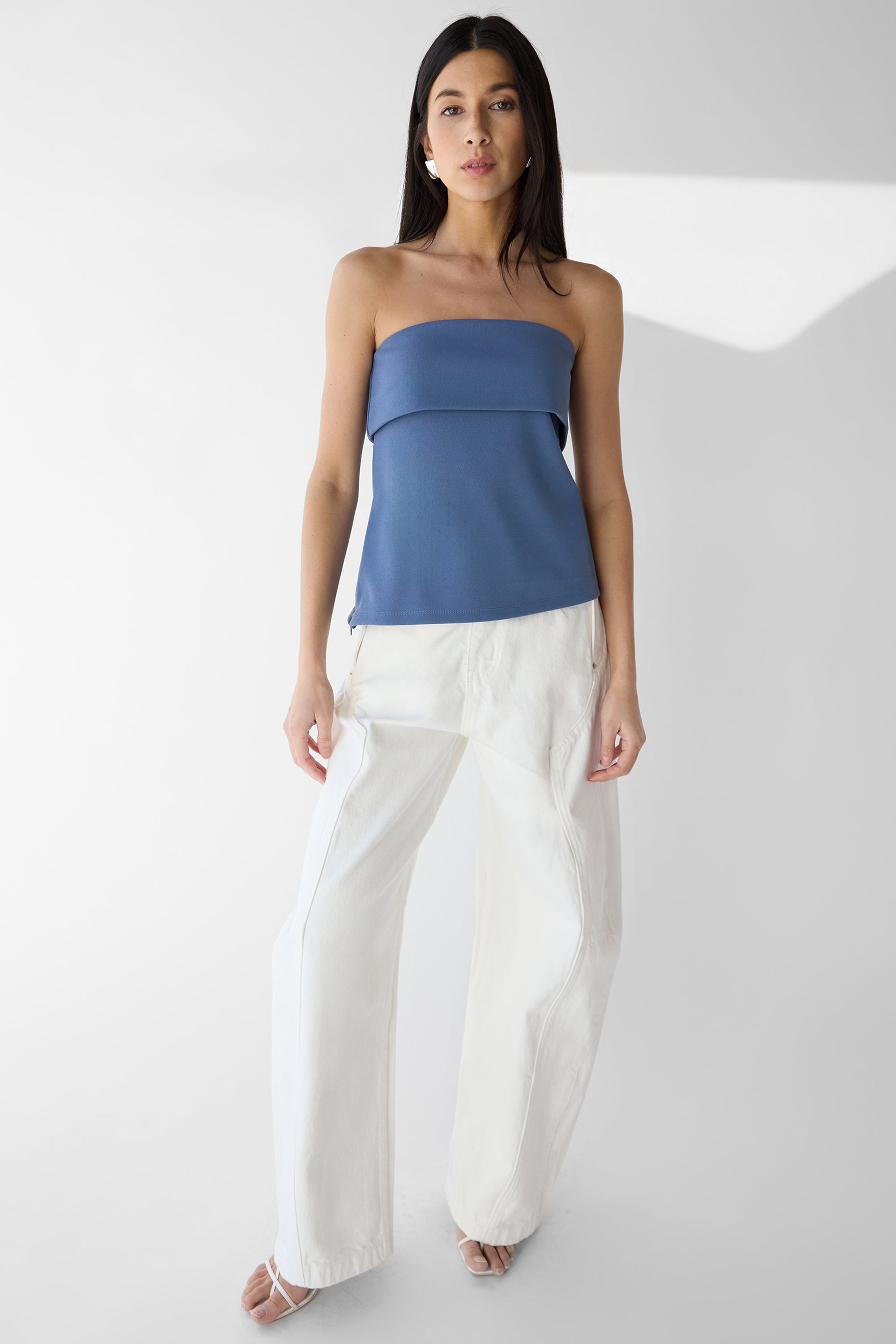 Tube Top with Fold-Over Detail | OAK + FORT