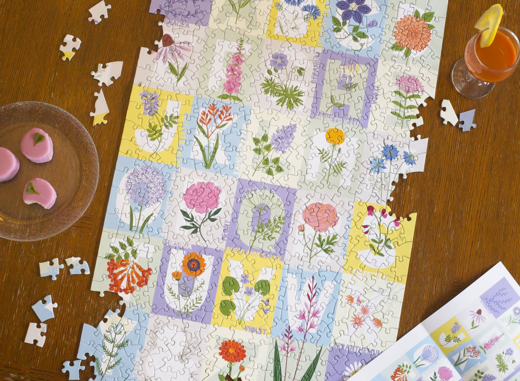 Alphabet Flower Puzzle – 500-Piece Botanical Jigsaw – Oakland
