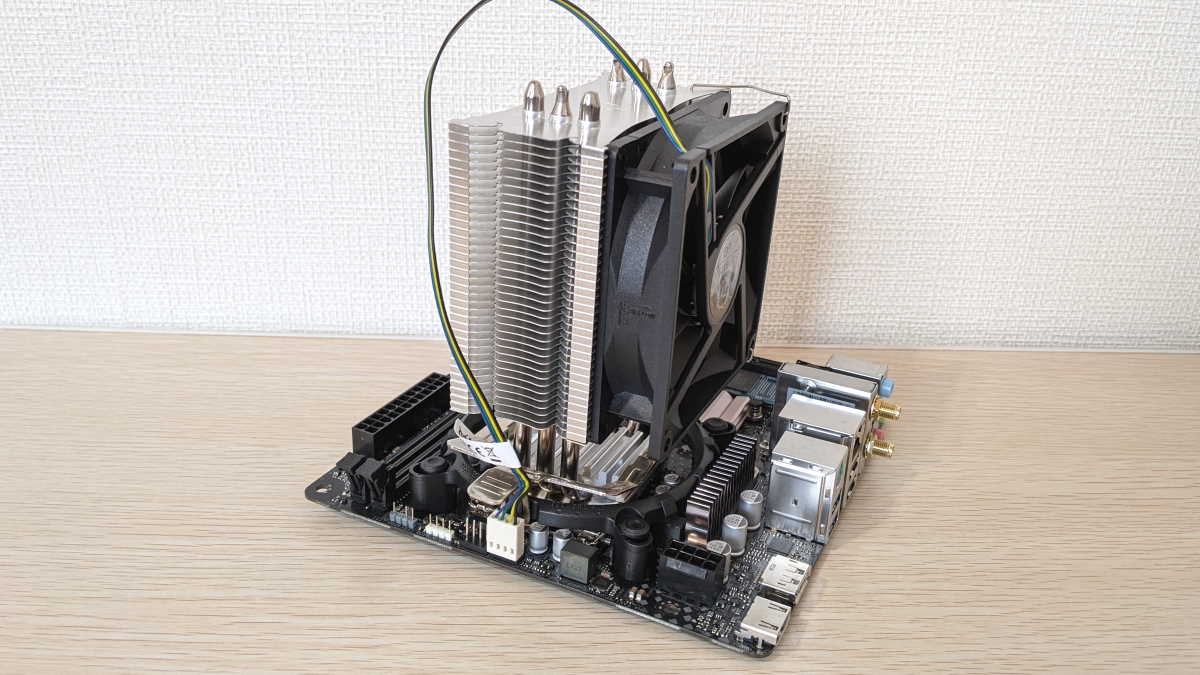 Intel Core i3-10100FのCPUクーラーをサイドフロー型に換装 純正CPU