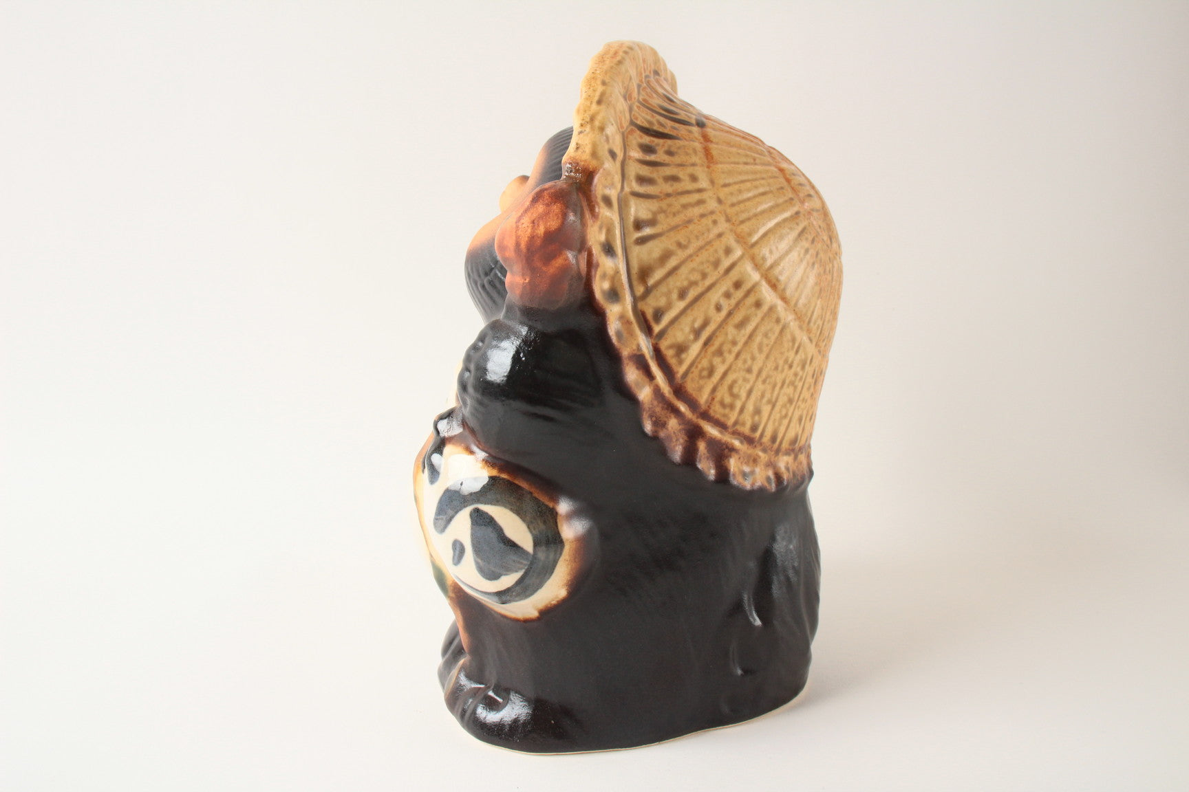 信楽焼 タヌキ置物 福狸 7号 茶色 ブラウン – 小幡久兵衛食器店